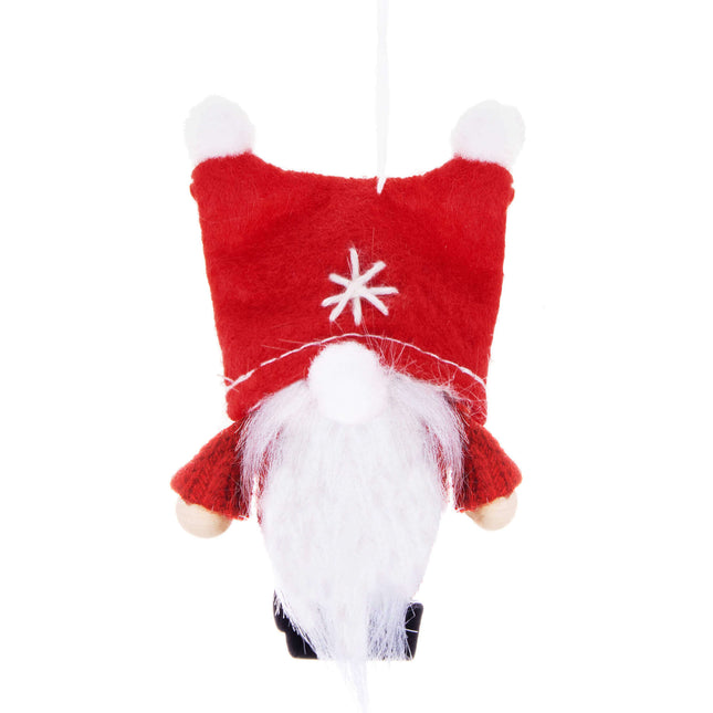 Kerstkabouter -  Kersthanger - Kerstdwerg - Kerstversiering - Rood - 8 cm