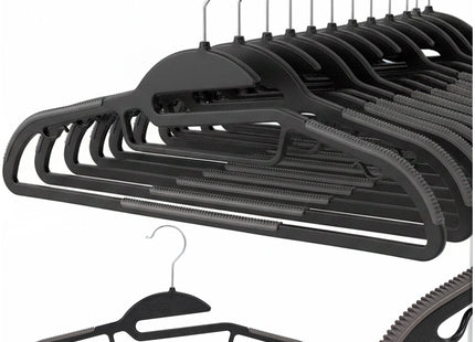 Kledinghangers | Kledinghanger | 20 Stuks | Anti-slip | Zwart | Kunststof