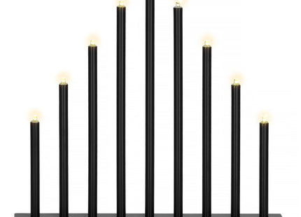 LED Kaarsenbrug | Batterijen | IJspegels | Zwart | Warm Wit