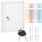 Sleutelkluis | Sleutelkast | Sleutelbox | 80 Haken | 45 x 38 x 8 cm | Wit