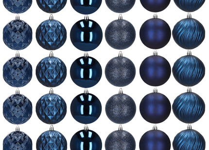 Kerstballen | 30 Stuks | 8 cm | Marineblauw