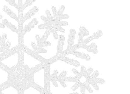 Kerstversiering | Kerstdecoratie voor binnen | Kersthanger | Sneeuwvlokken | Kunststof | 12 Stuks | 9/10 cm