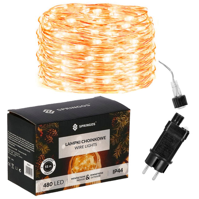 Kerstverlichting | 48 m + 3 m Snoer | 480 LED | Warm Wit