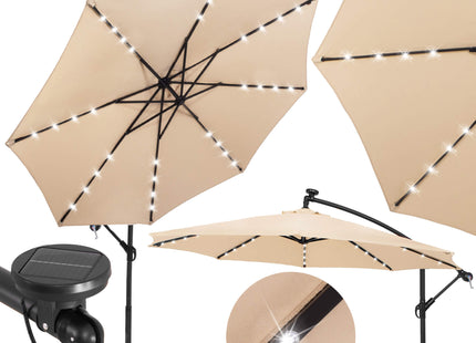 Parasol | LED | Parasols | Kantelbaar | Met Ventilatie | Ecru | Ø300 cm
