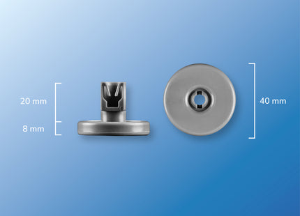 Vaatwasser Wiel Voor Onderkorf Geschikt voor IKEA, AEG, Electrolux, Zanussi, Etna - 8 stuks  - 40mm