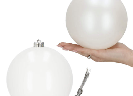 Kerstballen | 2 Stuks | 15 cm | Wit