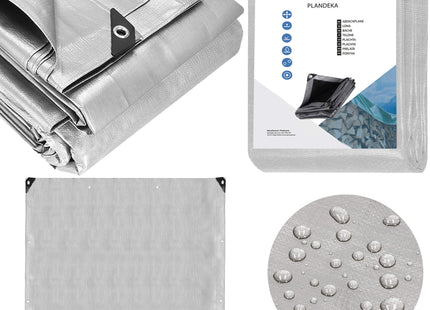 Afdekzeil | 4 x 4 m | 210 g/m2 | Grijs/Bruin