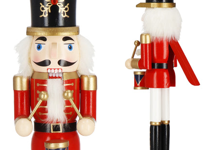 Notenkraker Kerst | 38 cm | Goud/Rood/Wit/Zwart
