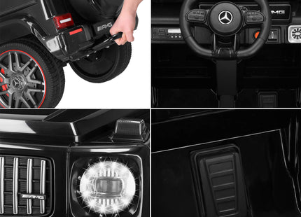 Elektrische Mercedes AMG G63 - Elektrische Auto - 12 V Accu - AUX - Aangedreven - Afstandsbediening - Kunststof - Metaal - Zwart - Rood