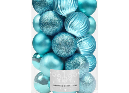 Kerstballen | 30 Stuks | 8 cm | Blauw