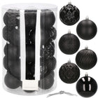Kerstballen | 30 Stuks | 8 cm | Zwart