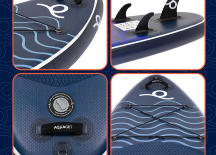 SUP Board - Opblaasbaar Paddle Board - Met Tas - Met Zitje -Inclusief Accessoires - Complete Set - Max. 180KG - 320x84cm - Meerkleurig