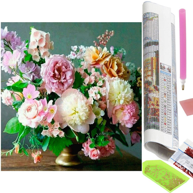 Diamond Painting - Volwassenen - Bloemen - 40 x 30 cm