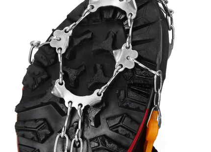 Sneeuwgripzolen - Sneeuwijzers - Spikes voor Schoenen - Anti-Glij Ijzers - Anti Slip - Zilver - Oranje - 36-40