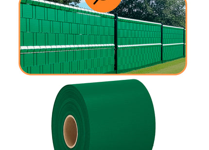 Vlechtband | Privacyfolie | Vlechtband Voor Tuinafsluiting | PVC | 50 m | 450 g/m² | 19 Cm | Groen