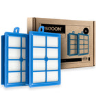 SQOON® HEPA Filterset 2x geschikt voor stofzuigers van Philips, AEG & Electrolux - - 2 STUKS - Gelijk aan model: FC8031