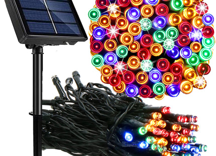 Kerstboomverlichting | met 100 LED Lampjes | 12 M | Multicolor | Zonne-energie | Indoor | Outdoor