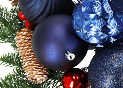 Kerstballen | 30 Stuks | 8 cm | Marineblauw
