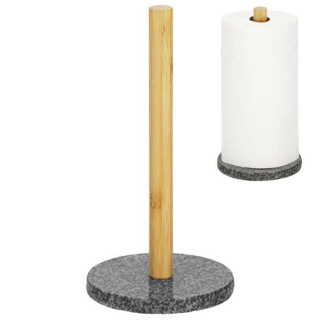 Keukenrolhouder | Keukenrol | 29.5 cm | Naturel/Grijs