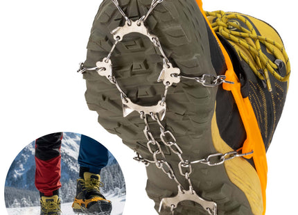 Sneeuwgripzolen Voor Wandelschoenen - Spikes voor Schoenen - Anti Slip - Oranje- 40-45