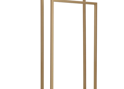 Handdoekrek - Badkamer - Handdoekstang - Handdoekhouder - Twee Armen - Metaal- Goud