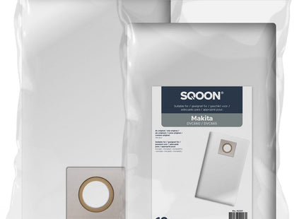 SQOON® Stofzuigerzakken geschikt voor Makita DVC660 / DVC665 Series – 10 Stuks – Hoogwaardige vervanging voor optimale stofopname