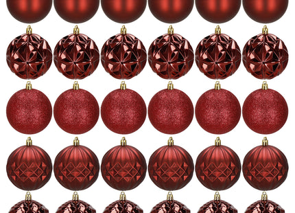 Kerstballen | 30 Stuks | 8 cm | Rood