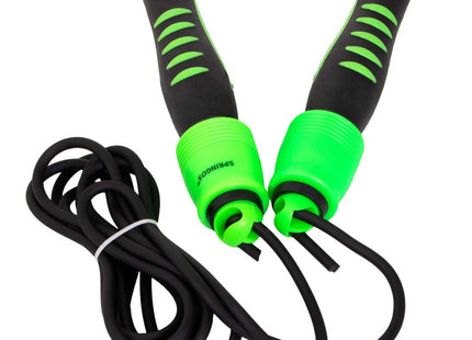 Springtouw | Sport Springtouw | Fitness Springtouw | Verstelbaar | Stappenteller | Groen 275 cm