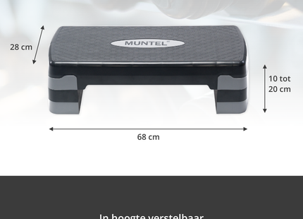 Aerobic Step - Fitness Step - Verstelbaar - Antislip - Grijs-zwart