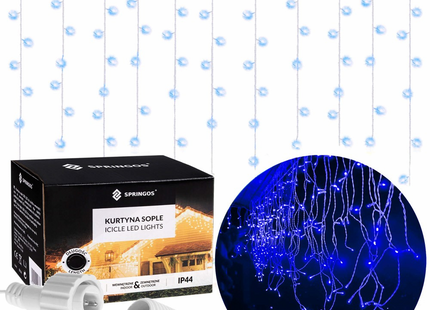 IJspegel Verlichting | 8 m + 2.5 m Snoer | 200 LED | Blauw | Koppelbaar