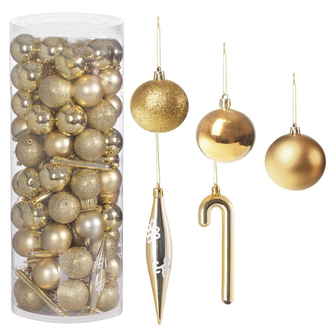 Kerstballen | 100 Stuks | Goud Tinten