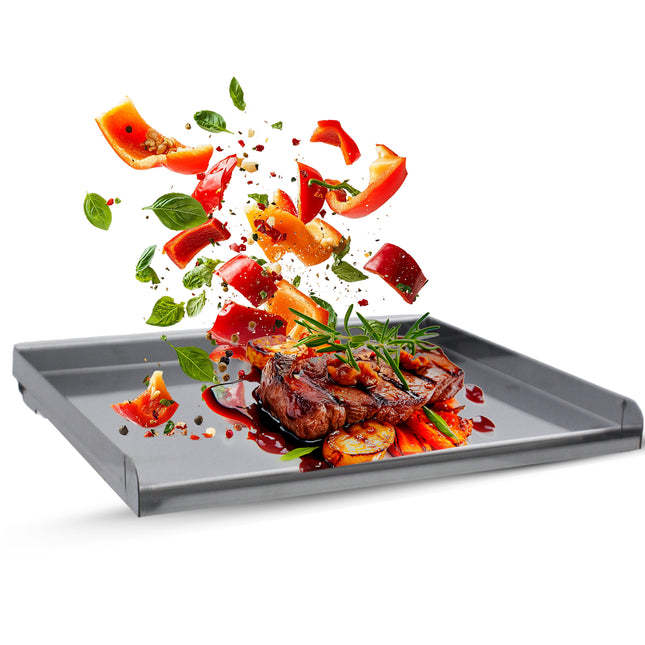 Bakplaat - Grillplaat - Plancha - Bakplaat voor BBQ Grill - BBQ -  RVS - Zilver -  48 - 42 Cm