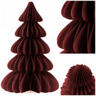 Papieren Kerstboom 30 cm – Bordeauxrood – Opvouwbare Kerstdecoratie met Magnetische Sluiting – Tafeldecoratie – 3D