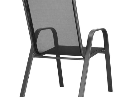 Tuinstoel | Tuinstoelen | Tuinstoel Buiten | Staal & Textileen | 130 kg | Grijs