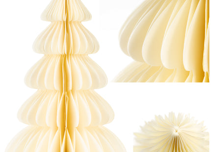 Kerstbal | Papier |  30 Cm | 3D | Ecru