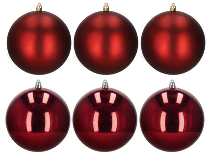 Kerstballen | 6 Stuks | Rood