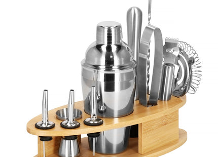 Cocktail Set | 11-Delige Cocktail Shaker Set | 550 ml | Zilverkleurig