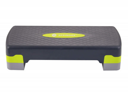 Aerobic Stepper | Verstelbaar | Inclusief Mat | Grijs/Groen