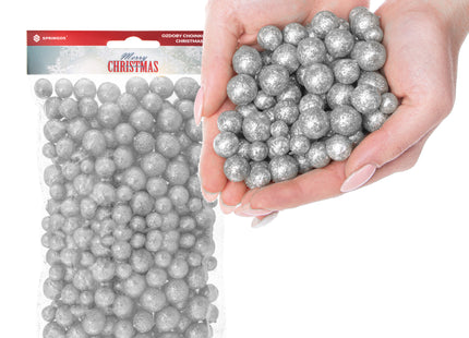 Kerstversiering - Piepschuimballen - Kerst - Kerstboomversiering - Zilver - 28 g