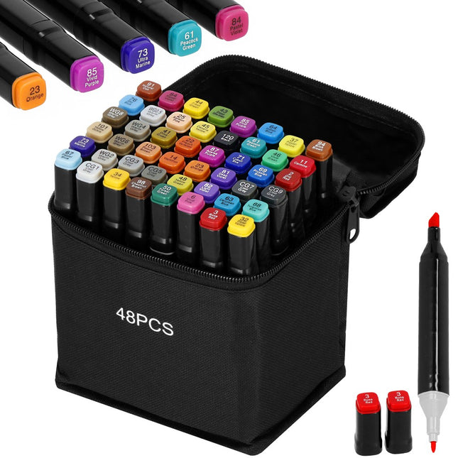 Twinmarkers | Alcohol Markers | Stiften Voor Volwassenen | 48 Stuks | Multicolor