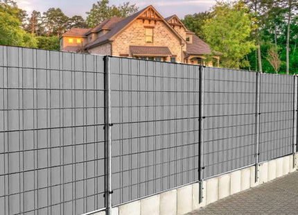 Vlechtband | Privacyfolie | Vlechtband Voor Tuinafsluiting | PVC | 50 m | 450 g/m² | 4,75 Cm | Grijs