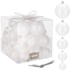 Kerstballen | 37 Stuks | 3/8 cm | Parelwit