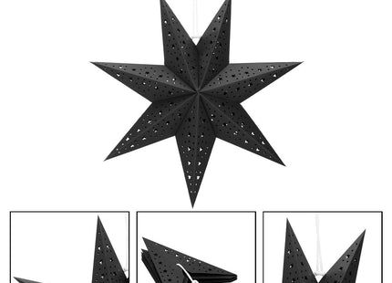 Kerst Ster | Papier | Opvouwbaar | 50 cm | Zwart