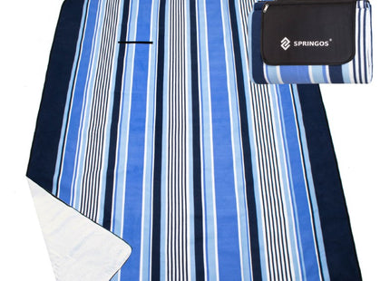 Picknickkleed | Picknickdeken | Buitenkleed | Picknick | 220 x 180 cm | Blauw/Wit