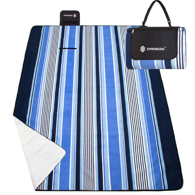 Picknickkleed | Picknickdeken | Buitenkleed | Picknick | 220 x 180 cm | Blauw/Wit