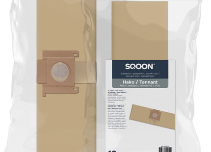SQOON® Stofzuigerzakken  Geschikt voor Hako Compacto - Papier - 10 Stuks