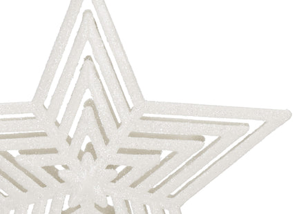 Kerstboom Piek | GlitterSter | 23 cm | Zilver