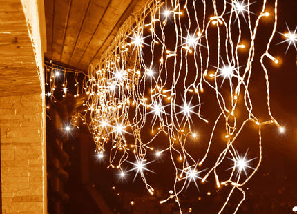 IJspegel Verlichting | 20 m + 2.5 m Snoer | 300 LED | Warm Wit | Koel Wit| Koppelbaar | Flits