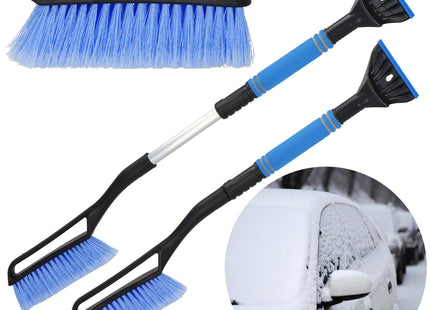 IJskrabber - 2 in 1 - Telescoopsteel - Sneeuwborstel - Ruitenkrabber - Auto - Accessoires - Winter- Blauw