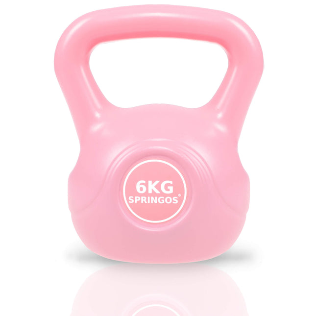 PVC Kettle Bell | Kettlebell | 6 kg | Roze